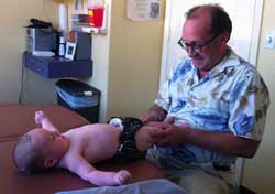 Dr Erskine with Zach